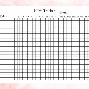 Printable Habit Tracker, Meal Planner, and Productivity Pages in Pink ...