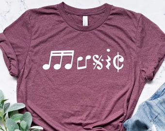 Music Shirt, Music Teacher Shirt, Music T shirt women, Music Lovers Gift, Musician Shirt, Music gifts for women, gifts for music lovers