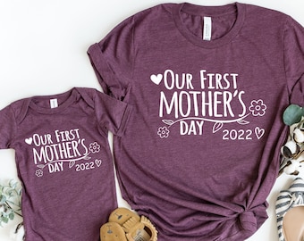 Our First Mothers Day Shirt, Matching Mommy and Me Shirts, Mothers Day Matching Shirt, Mothers day shirt, Mommy And Baby shirt, New mama tee