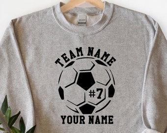 Sudadera de fútbol personalizada, Sudadera de fútbol personalizada, Sudadera de equipo de fútbol, Sudadera de equipo de fútbol personalizada, Sudadera de mamá de fútbol