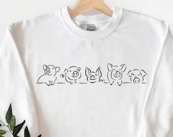 Pig Sweatshirt, Christmas Pig Sweatshirt, Animal Sweatshirt, Farmer Sweatshirt, Pig lover sweatshirt, Christmas sweatshirt, Cute sweatshirt