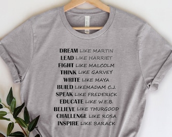 Dream Like Martin Shirt, Black History Shirt, Obama Shirt, Fight Like Malcom Shirt, black history month shirt, black pride shirt, BLM shirt
