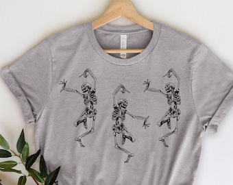 Funny Halloween Skeleton Shirt, Skeleton Dancing Shirt, Halloween Skeleton Shirt, Halloween Party Shirt, Womens halloween shirt, Skeleton