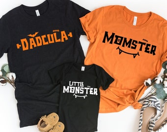 Halloween Family Shirts, Matching Halloween Shirt, Halloween Couple Shirt, Baby Halloween costume, Little Monster Shirt, Halloween Party Tee