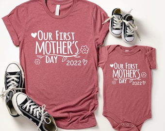 Mothers Day Shirt, First mother's day shirt, Mommy And Me shirt, Mothers Day Matching Shirt, Mommy And Baby shirt, Our First Mother's Day