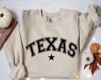 Texas Sweatshirt, Texas State Sweatshirt, Cute Texas Sweatshirt, Texas Gifts Sweatshirt, Texas Crew Neck Sweatshirt, Home State Sweatshirt