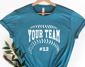 Custom Baseball Shirt, Personalized Baseball Shirt, Baseball Number Shirt,  Baseball custom shirt, Baseball Team Shirt, Custom Number shirt