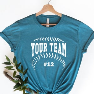 Custom Baseball Shirt, Personalized Baseball Shirt, Baseball Number Shirt,  Baseball custom shirt, Baseball Team Shirt, Custom Number shirt