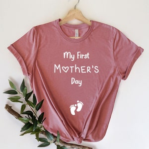 My First Mother's Day Shirt, Pregnancy Announcement Shirt, Gift for wife mother's day, First mother's day gifts, First mother's day shirt image 1