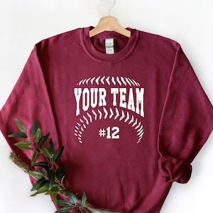 Custom Baseball Numbers Sweatshirt Personalized Baseball Numbers Shirt