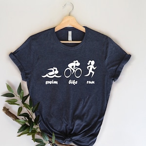 Triathlon Shirt, Swim Bike Run Shirt, Triathlon Gift, Race Shirt, Running Shirt, Swimming Shirt, Biking Shirt, Tri Shirt, Sports shirts