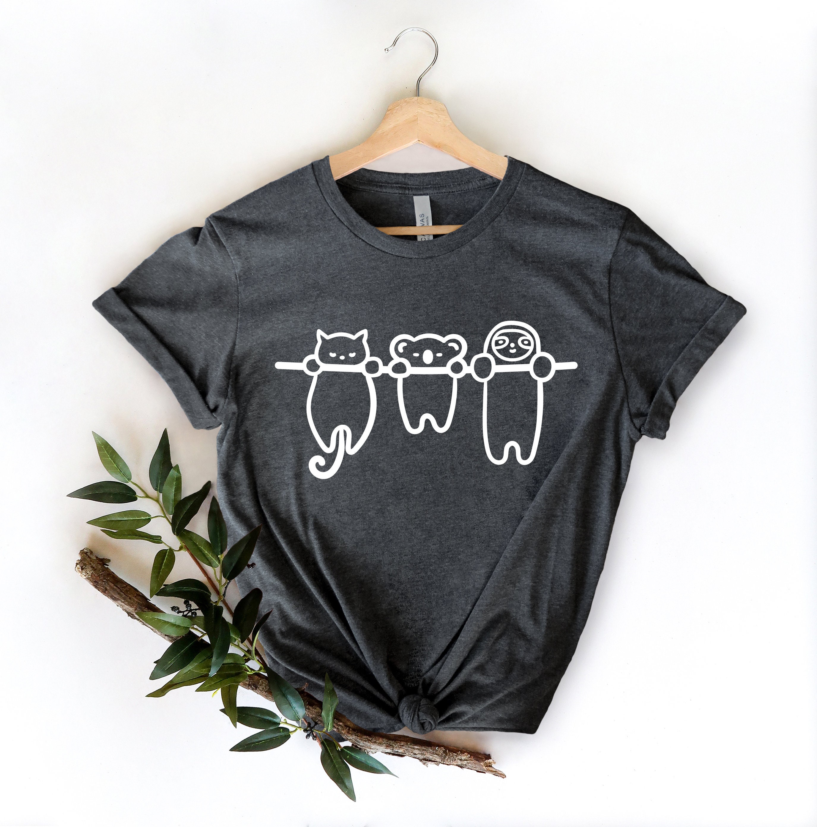 Discover Cat Koala Sloth T-shirt, Funny Sloth T-Shirt