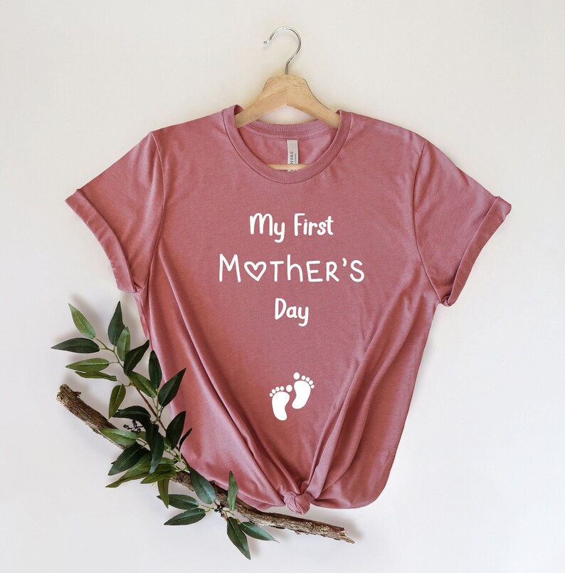 My First Mother's Day Shirt, Pregnancy Announcement Shirt, Gift for wife mother's day, First mother's day gifts, First mother's day shirt image 1
