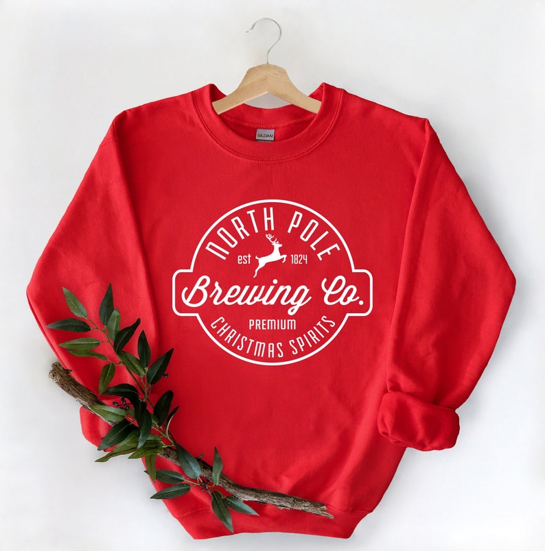 North Pole Brewing Co Sweatshirt Christmas Sweatshirt - Etsy