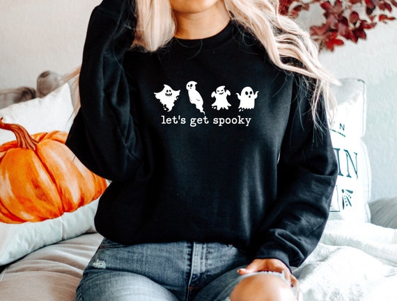 Spooky Sweatshirt, Ghost sweatshirt, Halloween ghost sweatshirt, Halloween sweatshirt women, Funny Halloween Sweatshirt,Halloween Sweatshirt