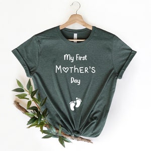 My First Mother's Day Shirt, Pregnancy Announcement Shirt, Gift for wife mother's day, First mother's day gifts, First mother's day shirt image 4