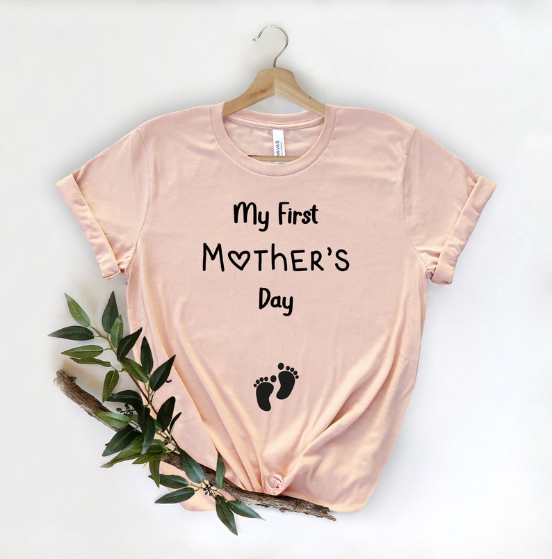 My First Mother's Day Shirt, Pregnancy Announcement Shirt, Gift for wife mother's day, First mother's day gifts, First mother's day shirt image 2