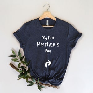 My First Mother's Day Shirt, Pregnancy Announcement Shirt, Gift for wife mother's day, First mother's day gifts, First mother's day shirt image 7