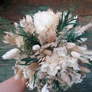 PERLE bouquet di fiori secchi e conservati, bouquet da sposa Bouquet de mariée