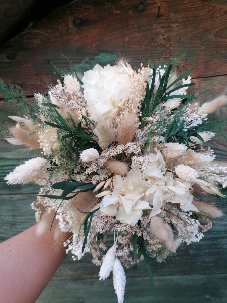 PERLE bouquet di fiori secchi e conservati, bouquet da sposa Bouquet de mariée