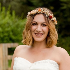 Couronne cheveux AUTOMNE fleurs séchées, couronne coiffure image 6