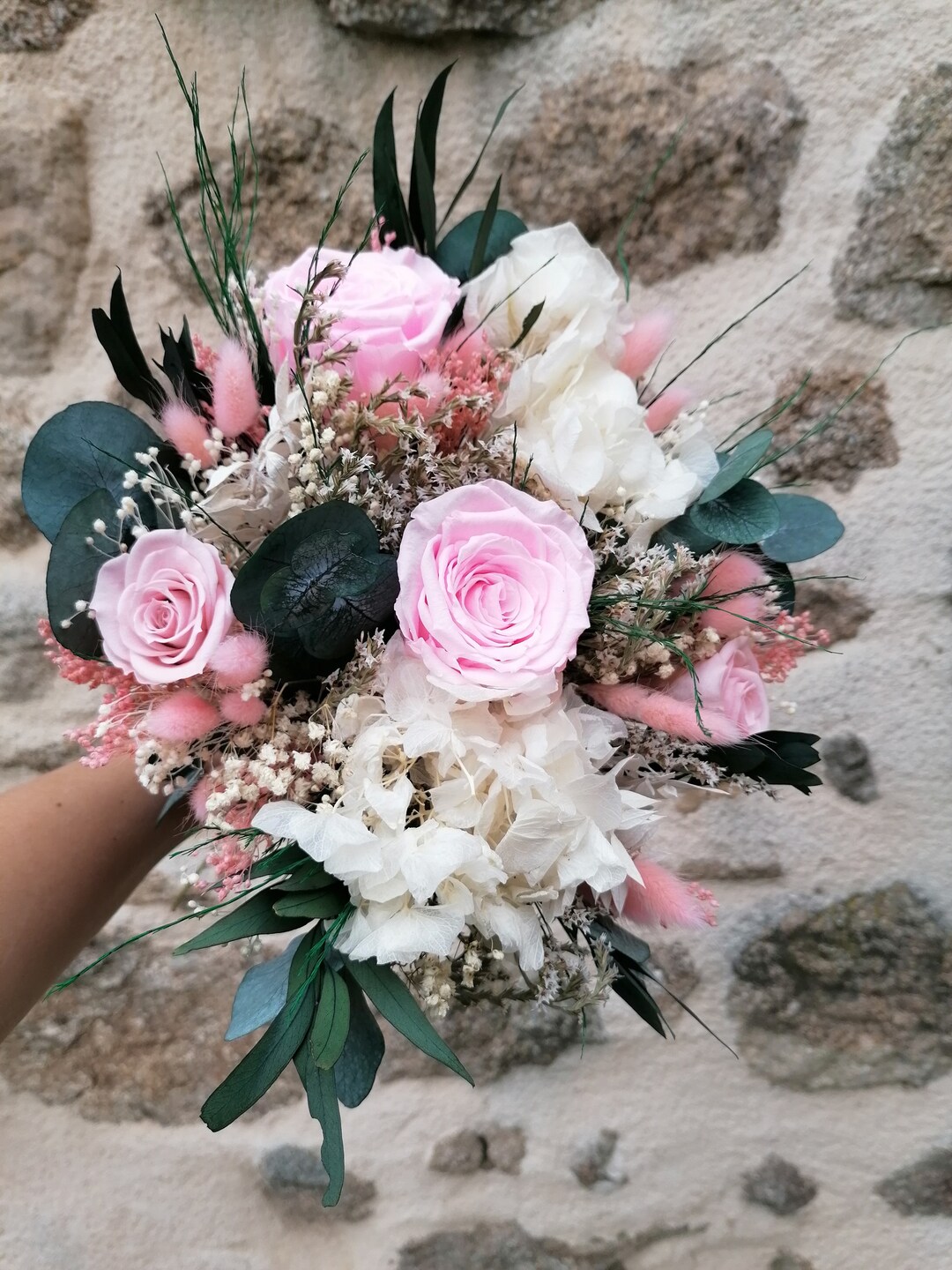 Bouquet ELEA en fleurs séchées et stabilisées, bouquet de mariée ...