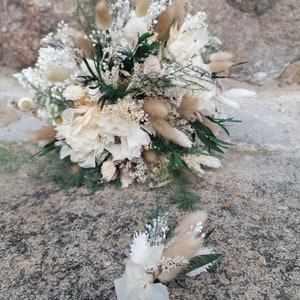 Bouquet PERLE fleurs séchées et stabilisées, bouquet de mariée image 7