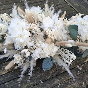 Centrotavola di fiori secchi, centrotavola per matrimonio, composizione di fiori secchi