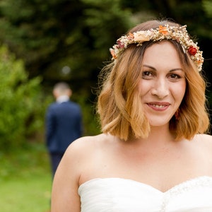 Couronne cheveux AUTOMNE fleurs séchées, couronne coiffure image 4