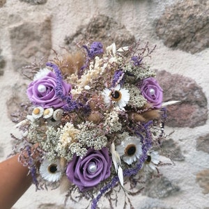 Parma Bridal Bouquet, Bouquet in dried and stabilized flowers