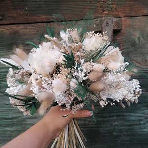 PERLE bouquet di fiori secchi e conservati, bouquet da sposa immagine 3
