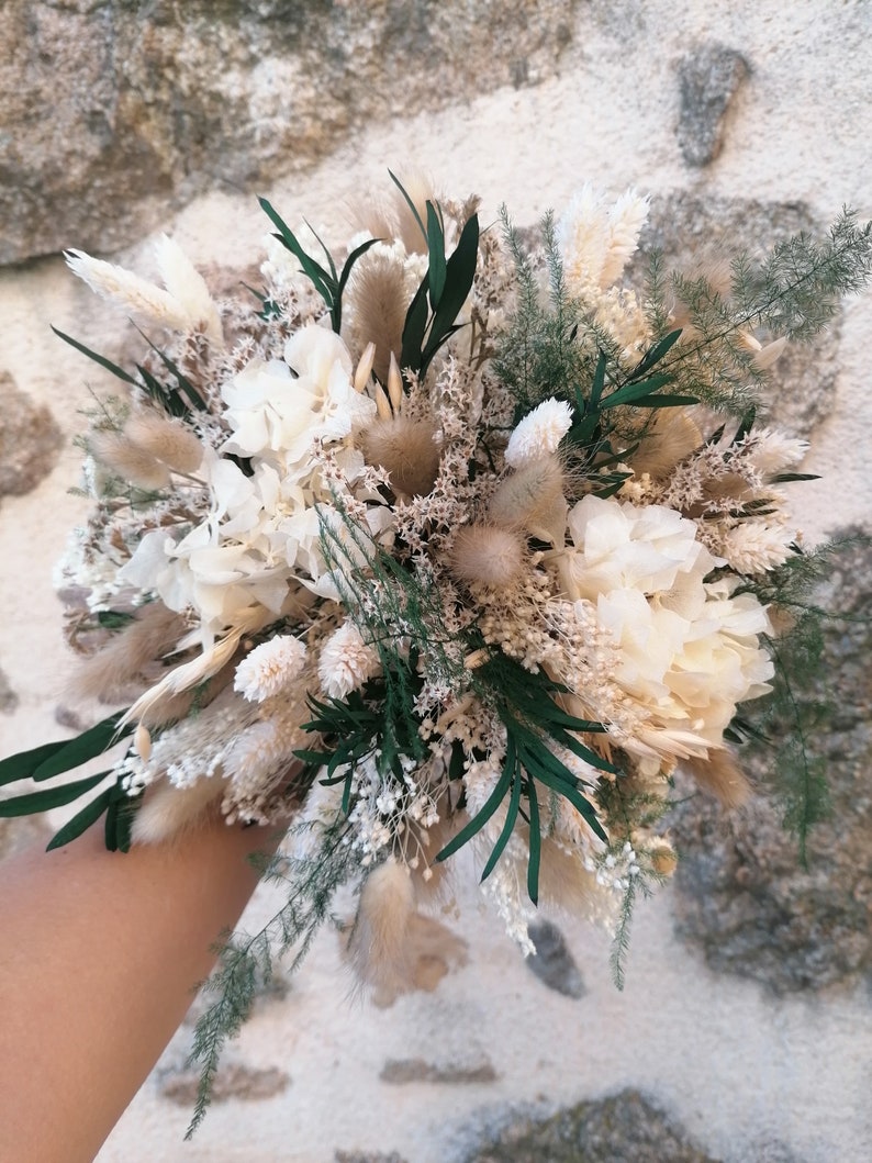 Bouquet PERLE fleurs séchées et stabilisées, bouquet de mariée image 6