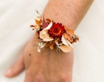 Bracelet fleurs séchées AUTOMNE, bracelet mariage