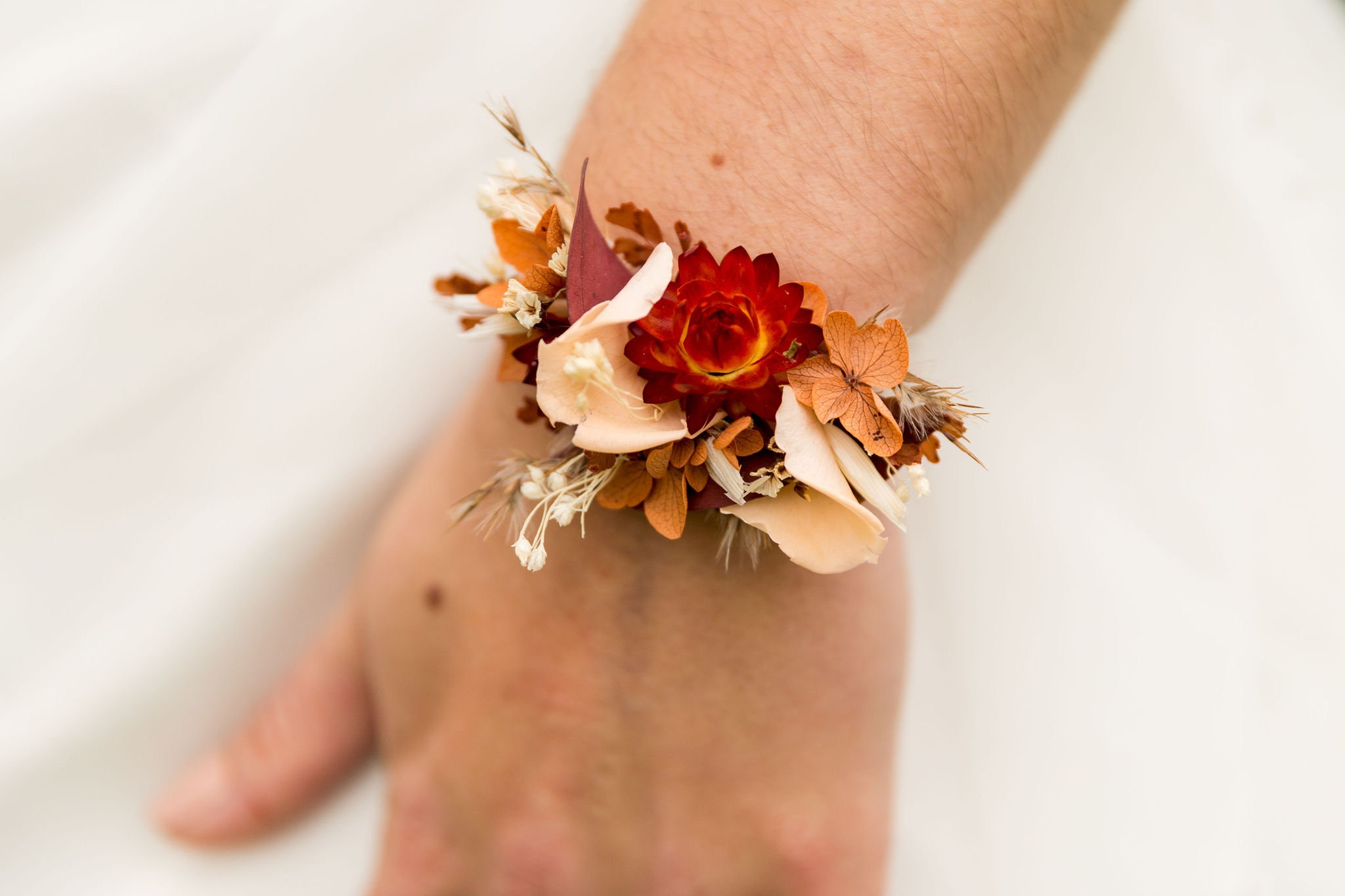 Bracelet de fleurs séchées France