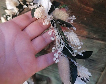 Couronne cheveux PERLE, couronne fleurs séchées, couronne coiffure