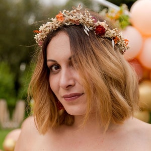 Couronne cheveux AUTOMNE fleurs séchées, couronne coiffure image 8