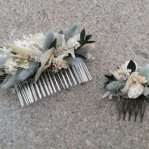 Accessorio da sposa GRISOU, pettine da sposa, braccialetto di fiori secchi, occhiello per sposo e testimone