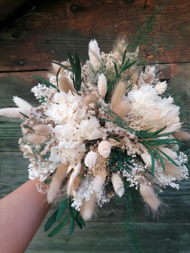 Bouquet PERLE fleurs séchées et stabilisées, bouquet de mariée image 1