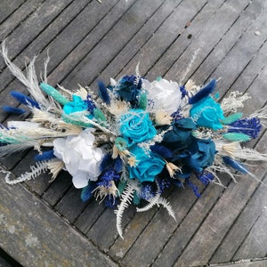 Centrotavola MELINE, centrotavola di fiori secchi, decorazione da tavola