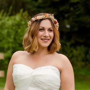 Couronne cheveux AUTOMNE fleurs séchées, couronne coiffure image 3