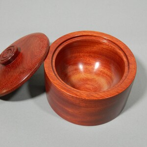 Bloodwood Lidded Box: Turned Wood Jewelry Box