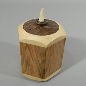 Beautiful Hand Turned Hexagon Lidded Box