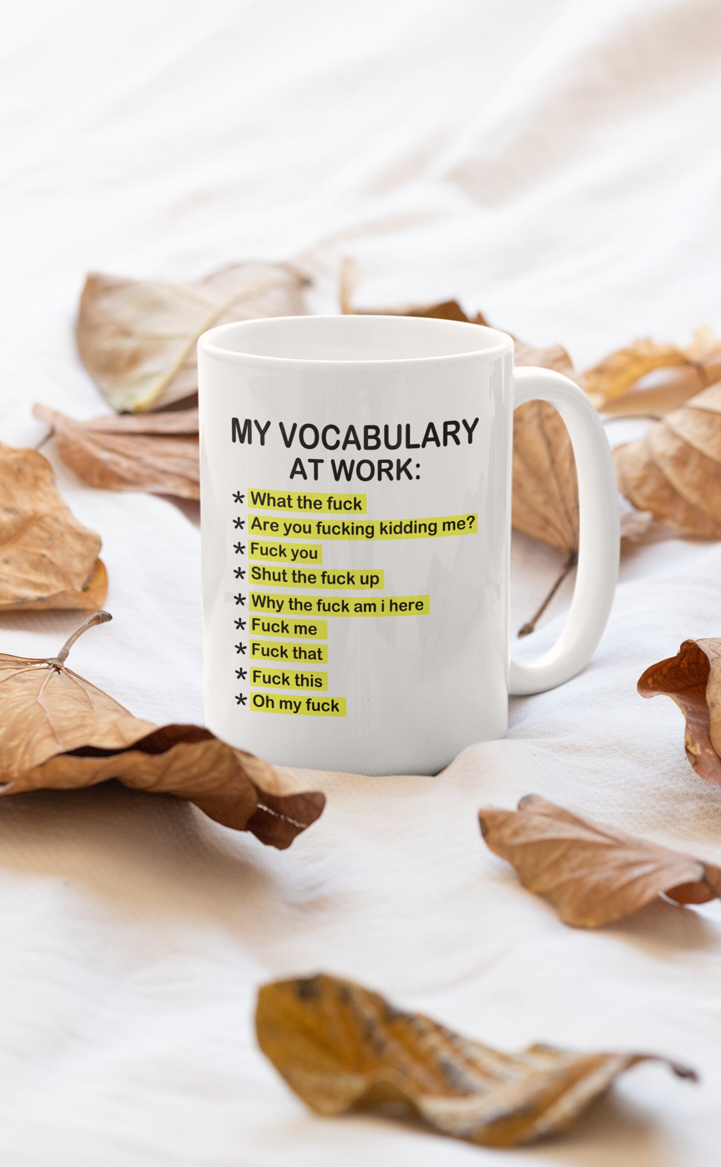 My Vocabulary At Work Mug Vocabulary At Work Funny Mug My Etsy