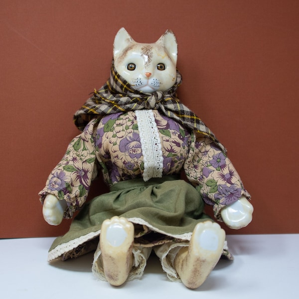 Vintage Cat Doll Etsy