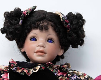 African American Porcelain Doll 16