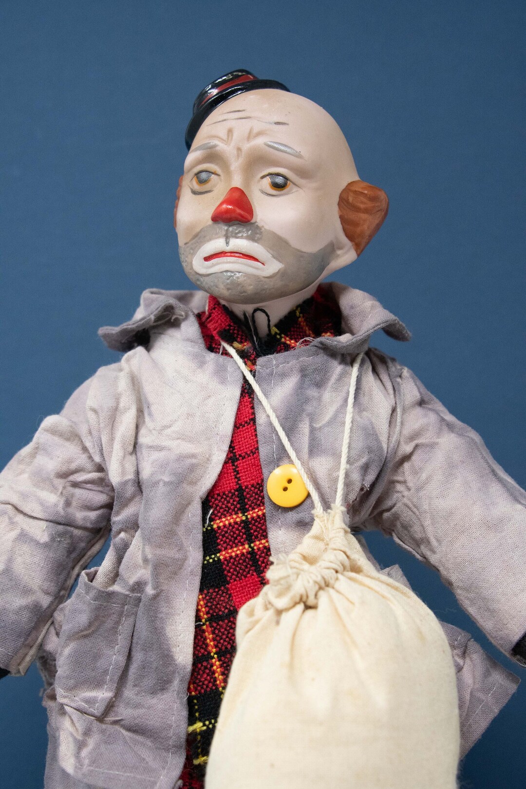 Vintage Hobo Clown Doll by Dream Doll Company 15 Tall Bisque Head