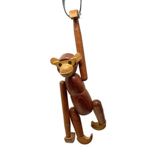 Vintage Wooden Teak Monkey Figurine - 1960s -  Danish Style