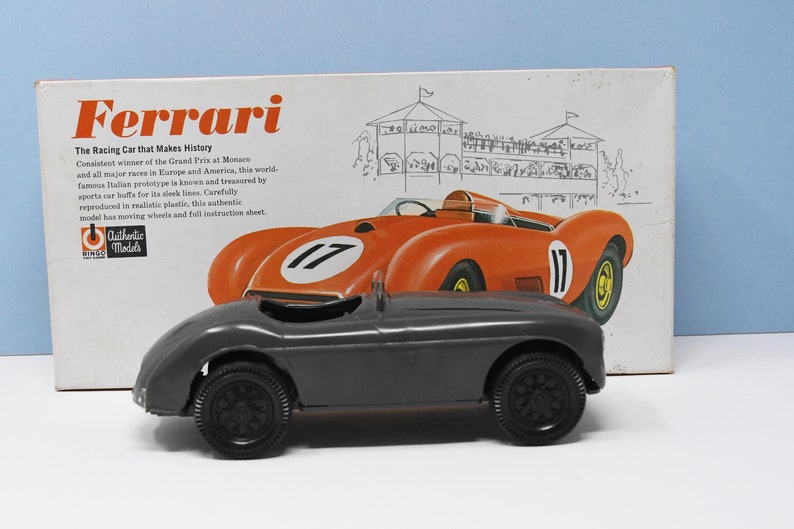 1964 Ringo Ferrari Roadster GreenGray Built Model With Original Box 124 Scale Rebox