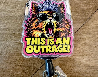 Dungeon Crawler Carl Inspired Badge Reel | Nurse ID Holder | Princess Donut, Mongo Is Appalled, Desperado Club | Retractable Badge Clip