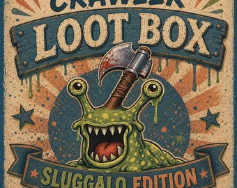 Boîte à butin sur chenilles - édition Sluggalo - Dungeon Crawler Carl inspiré gobelet, épingle, porte-clé, T-shirt